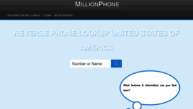 What Millionphone.net website looked like in 2020 (4 years ago)