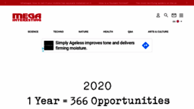 What Megainteresting.com website looked like in 2020 (4 years ago)