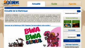 What Martinique.coconews.com website looked like in 2020 (5 years ago)