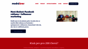 What Modrakrev.cz website looked like in 2020 (4 years ago)