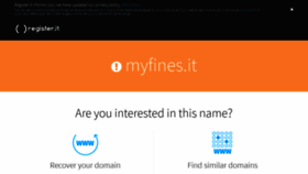 What Myfines.it website looked like in 2020 (4 years ago)