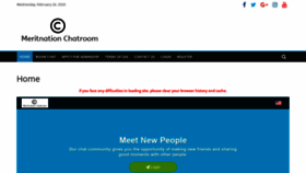 What Meritchatroom.com website looked like in 2020 (4 years ago)