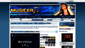 What Musicer.net website looked like in 2020 (4 years ago)