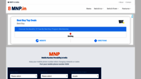 What Mnp.in website looked like in 2020 (4 years ago)