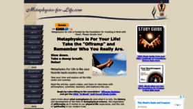 What Metaphysics-for-life.com website looked like in 2020 (4 years ago)