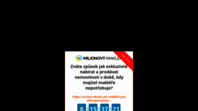 What Milionovy-makler.cz website looked like in 2020 (4 years ago)