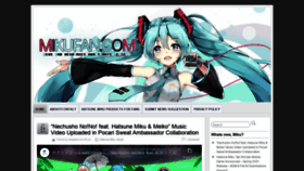 What Mikufan.com website looked like in 2020 (4 years ago)