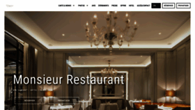 What Monsieur-restaurant.fr website looked like in 2020 (4 years ago)