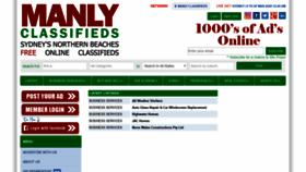 What Manlyclassifieds.com.au website looked like in 2020 (4 years ago)