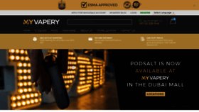 What Myvapery.ae website looked like in 2020 (4 years ago)