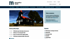 What Minjastofnun.is website looked like in 2020 (4 years ago)