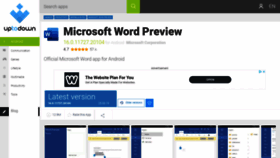 What Microsoft-word-preview.en.uptodown.com website looked like in 2020 (4 years ago)