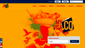 What Myvisa.co website looked like in 2020 (4 years ago)