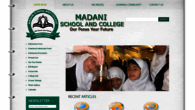 What Madanischoolandcollege.com website looked like in 2020 (4 years ago)