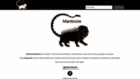What Manticorerecords.com website looked like in 2020 (4 years ago)