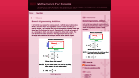 What Mathforblondes.com website looked like in 2020 (4 years ago)