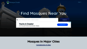 What Mosquefinder.co.uk website looked like in 2020 (4 years ago)
