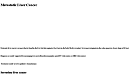 What Metastatic-liver-cancer.com website looked like in 2020 (4 years ago)