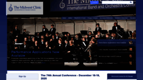What Midwestclinic.org website looked like in 2020 (4 years ago)