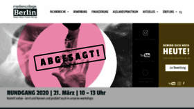 What Mediencollege.berlin website looked like in 2020 (4 years ago)