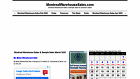 What Montrealwarehousesales.com website looked like in 2020 (4 years ago)