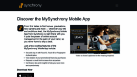 What Mysynchronymobileapp.com website looked like in 2020 (5 years ago)