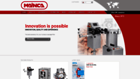 What Mainca.com website looked like in 2020 (4 years ago)
