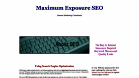What Maximumexposureseo.com website looked like in 2020 (4 years ago)