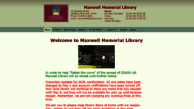 What Maxwellmemoriallibrary.org website looked like in 2020 (4 years ago)