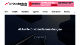 What Mydividends.de website looked like in 2020 (4 years ago)