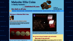 What Malcolmelliscoins.co.uk website looked like in 2020 (4 years ago)
