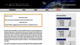 What Minorplanetcenter.net website looked like in 2020 (4 years ago)