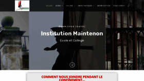 What Maintenon.org website looked like in 2020 (4 years ago)