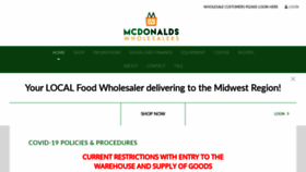 What Mcdonaldswholesalers.com.au website looked like in 2020 (4 years ago)
