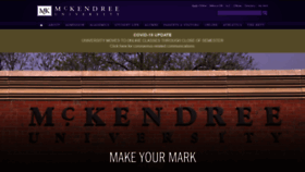 What Mckendree.edu website looked like in 2020 (4 years ago)