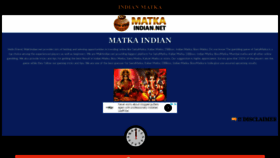 What Matkaindian.net website looked like in 2020 (4 years ago)