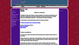 What Math.info website looked like in 2020 (4 years ago)