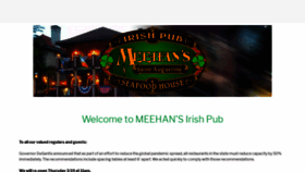 What Meehansirishpub.com website looked like in 2020 (4 years ago)