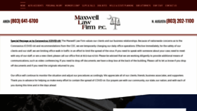 What Maxwelllawfirm.com website looked like in 2020 (4 years ago)