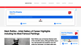What Markrothko.org website looked like in 2020 (4 years ago)