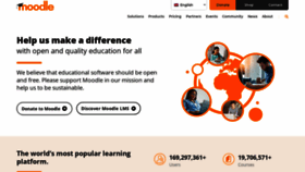 What Moodle.com website looked like in 2020 (4 years ago)