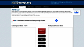 What Md5decrypt.org website looked like in 2020 (4 years ago)