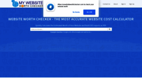 What Mywebsiteworthchecker.com website looked like in 2020 (4 years ago)