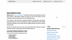 What Medicineindia.org website looked like in 2020 (4 years ago)