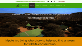 What Mpala.org website looked like in 2020 (4 years ago)