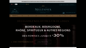 What Millesimes.com website looked like in 2020 (4 years ago)
