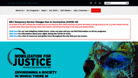 What Mobilizationforjustice.org website looked like in 2020 (4 years ago)