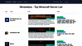 What Minestatus.net website looked like in 2020 (4 years ago)