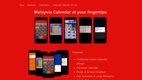What Malaysiacalendar.com website looked like in 2020 (4 years ago)