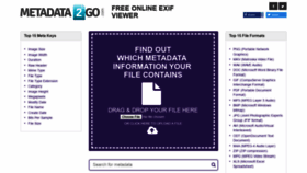 What Metadata2go.com website looked like in 2020 (4 years ago)